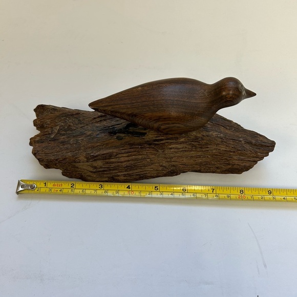 hand-carved Mid-Century Modern (MCM) wooden bird folk art sculpture - Picture 7 of 8